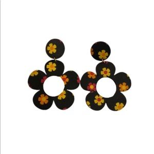 Daisy Laser Cut Fabric Earrings